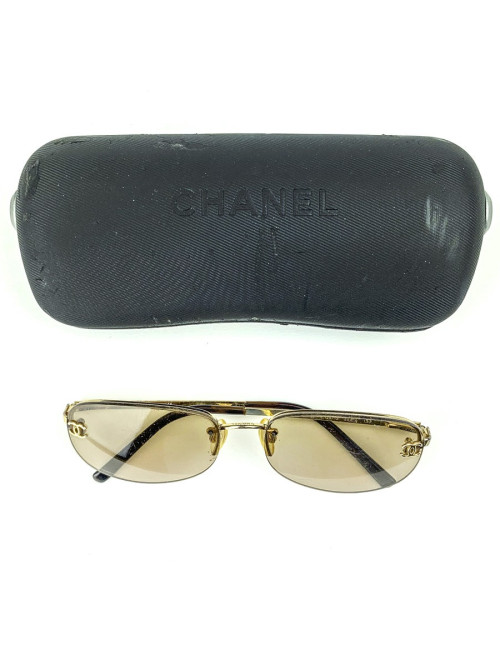 Lunettes de soleil CHANEL ovales verres bruns