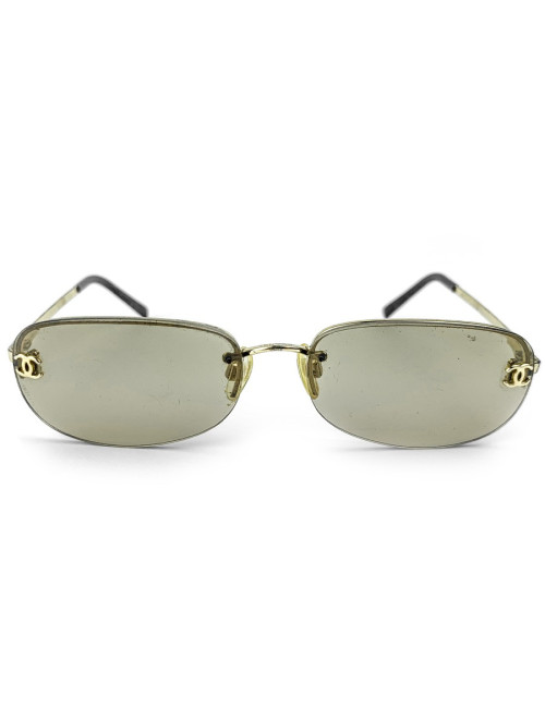 Lunettes de soleil CHANEL ovales verres bruns