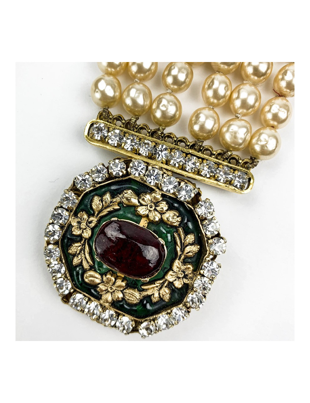 Bracelet CHANEL Couture 6 rangs de perles