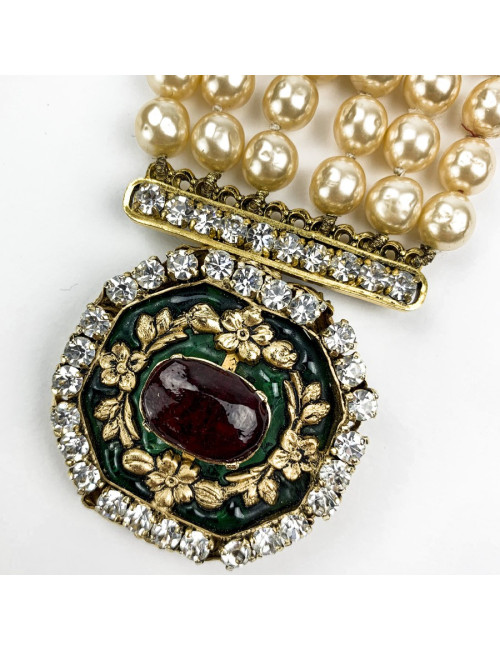 Bracelet CHANEL Couture 6 rangs de perles