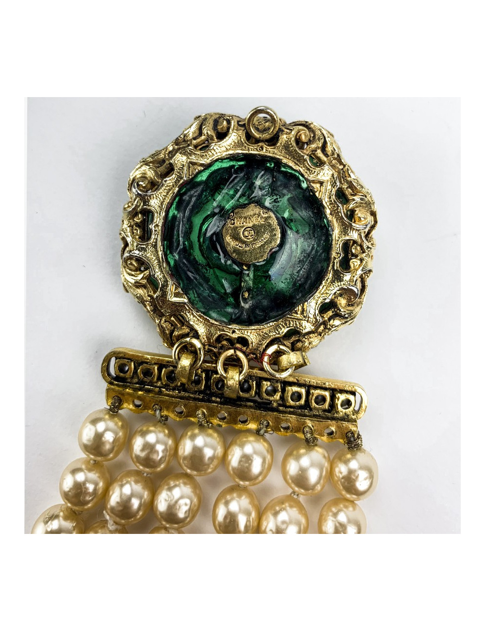 Bracelet CHANEL Couture 6 rangs de perles