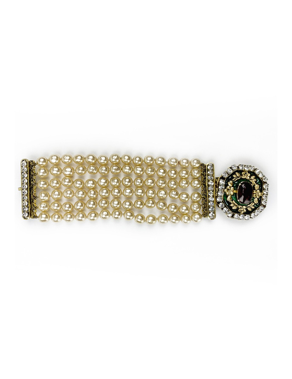 Bracelet CHANEL Couture 6 rangs de perles
