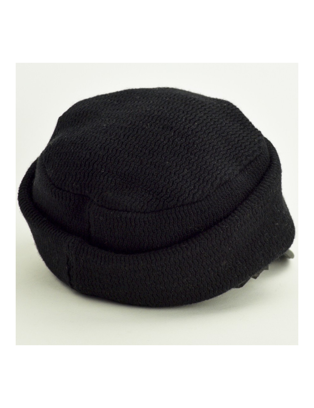 Casquette CHRISTIAN DIOR cachemire et cuir noir