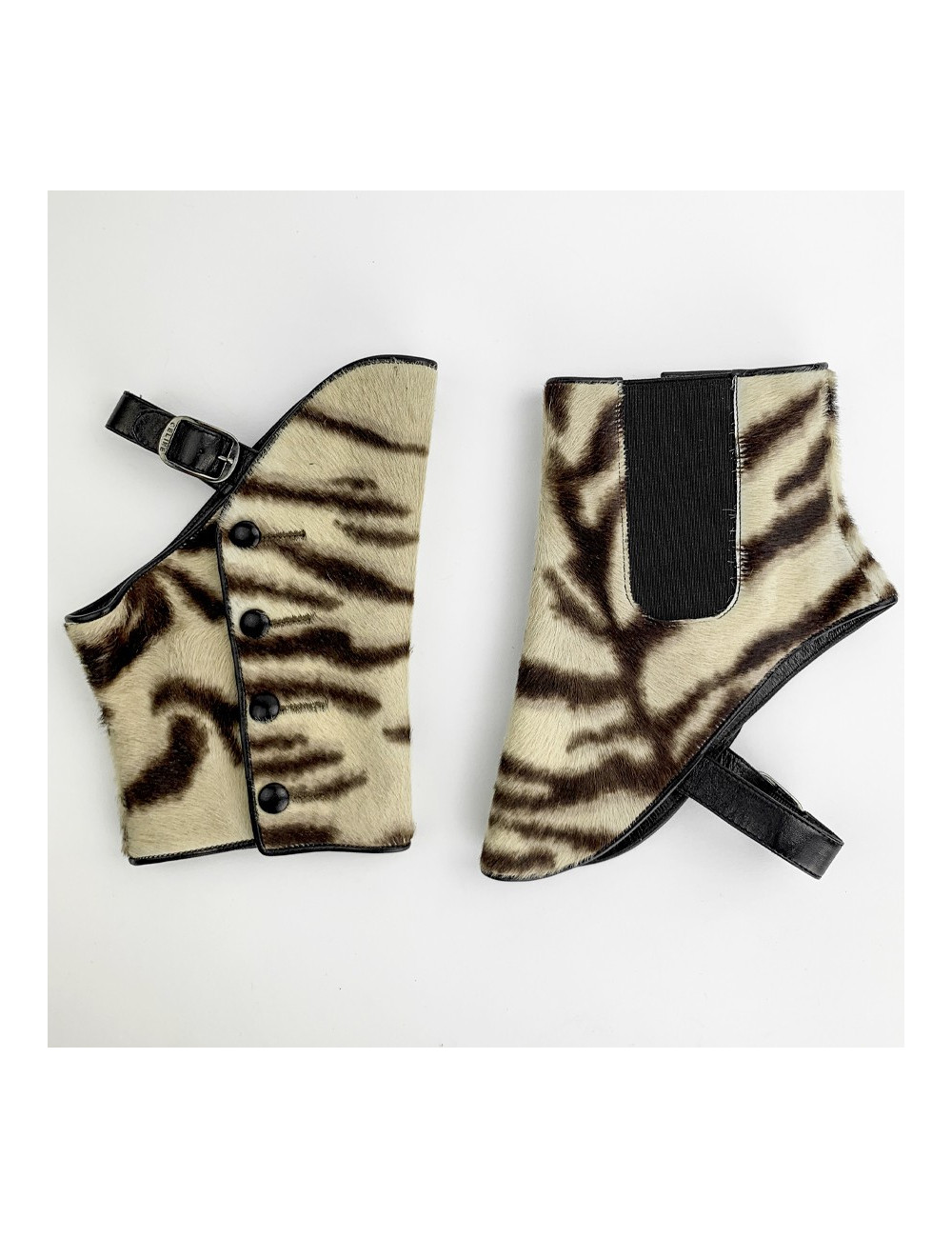 CELINE brown pony like leather gaiters