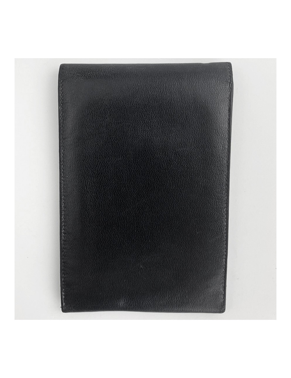 Porte photos HERMES cuir box noir Vintage