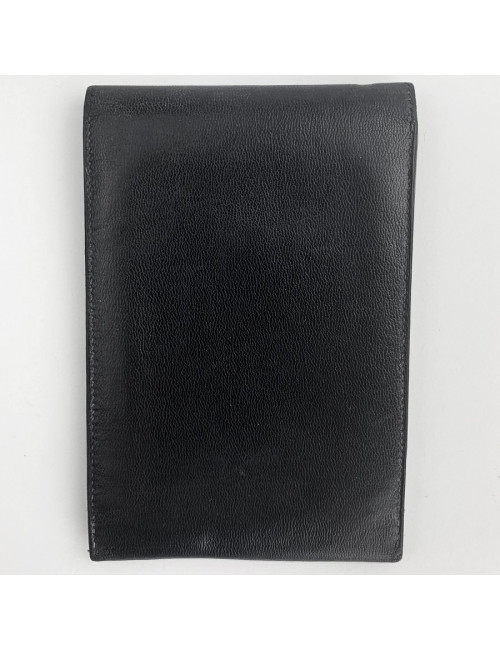 Porte photos HERMES cuir box noir Vintage