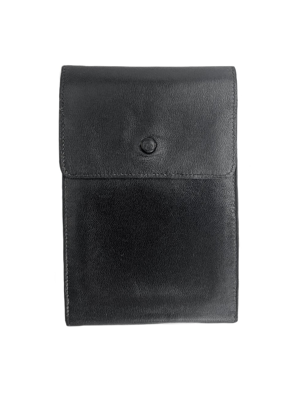 Porte photos HERMES cuir box noir Vintage