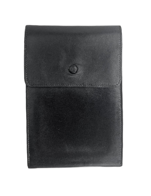 Porte photos HERMES cuir box noir Vintage