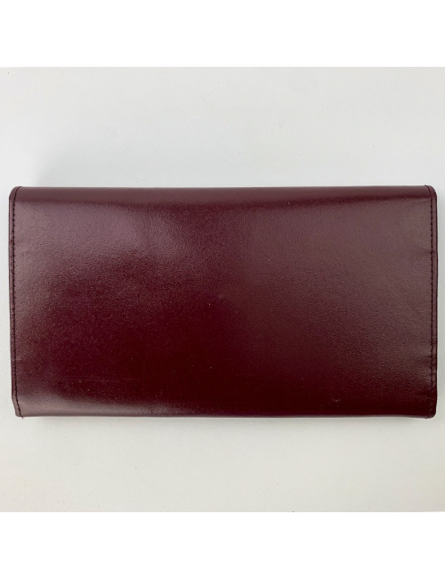 Cartier portefeuille cuir bordeaux