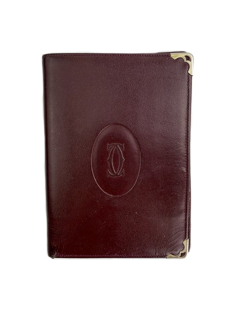 CARTIER Porte cartes cuir bordeaux 