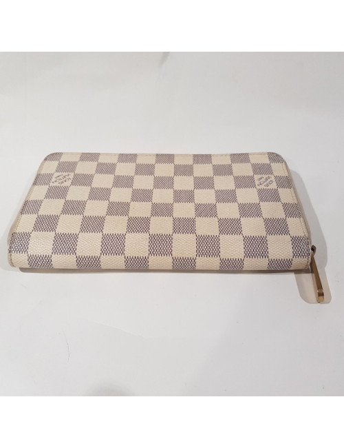 Portefeuille LV toile enduite damier gris GM