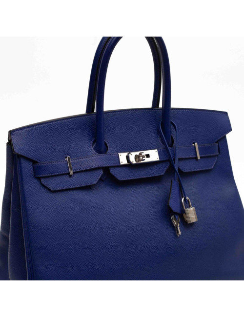 Birkin bleu 35 HERMES epsom bleu éléctrique 