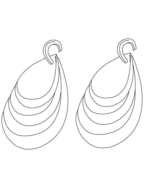 Boucles d'oreille CHANEL argent et noir