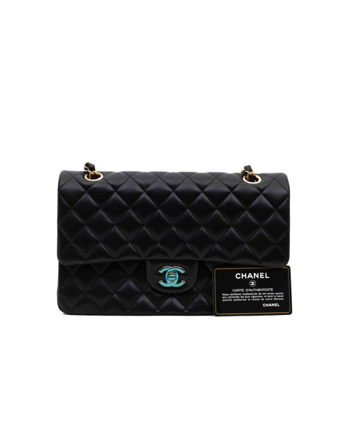 CHANEL sac classique agneau noir