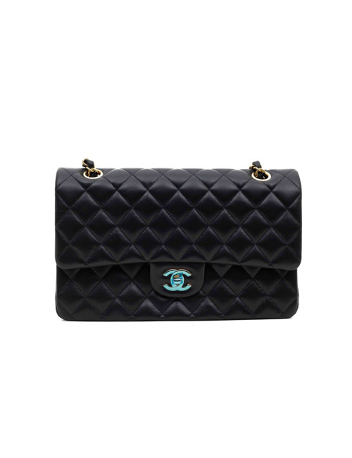 CHANEL sac classique agneau noir