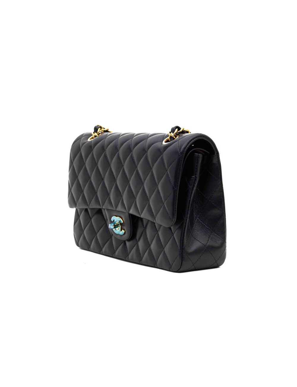 CHANEL sac classique agneau noir