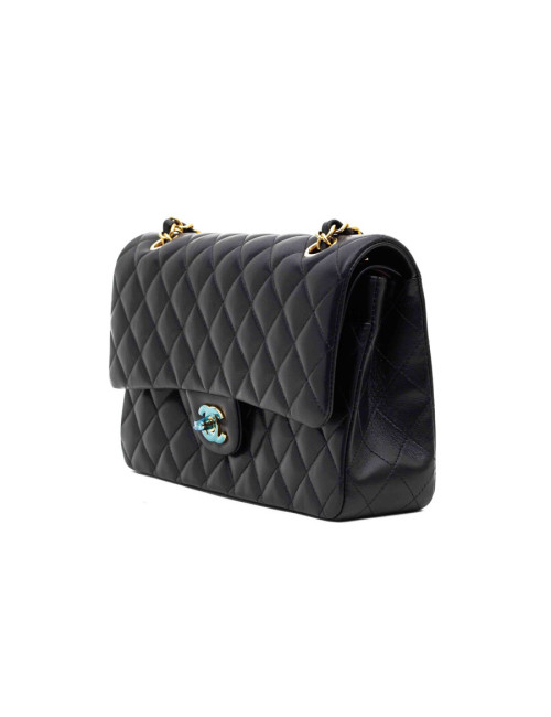 CHANEL sac classique agneau noir