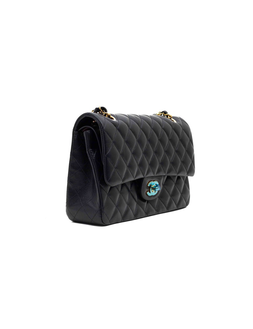 CHANEL sac classique agneau noir
