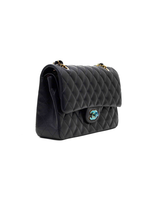 Sac classique CHANEL agneau noir