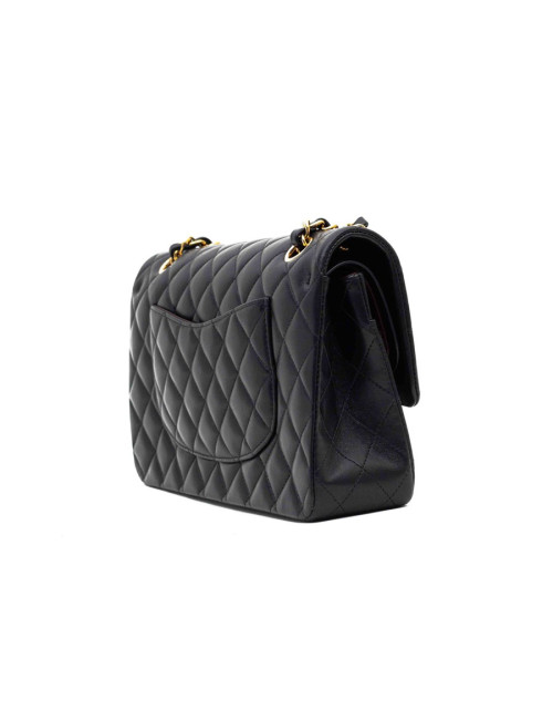 Sac classique CHANEL agneau noir