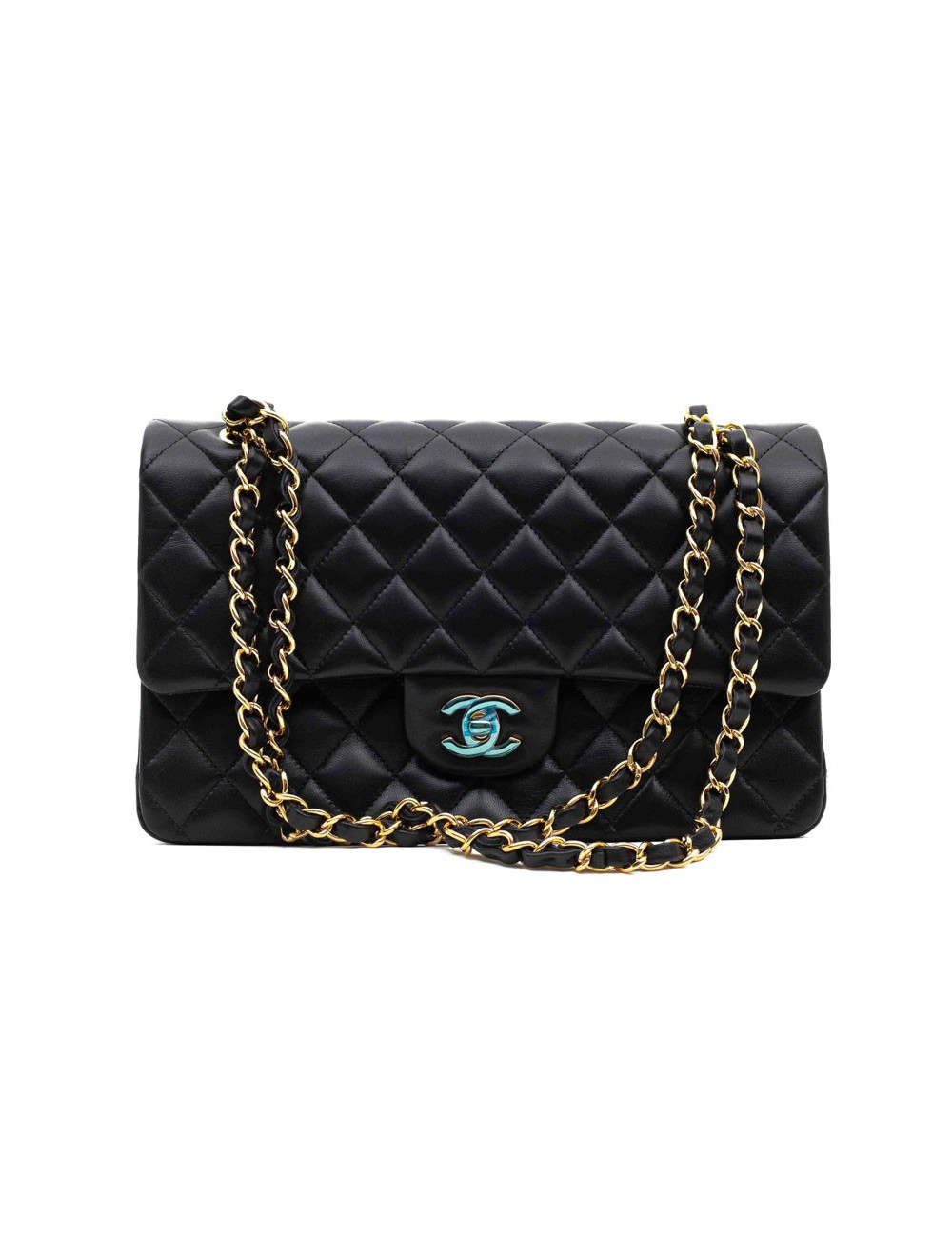 Sac classique CHANEL agneau noir