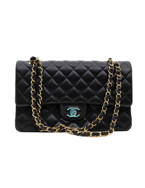 CHANEL sac classique agneau noir