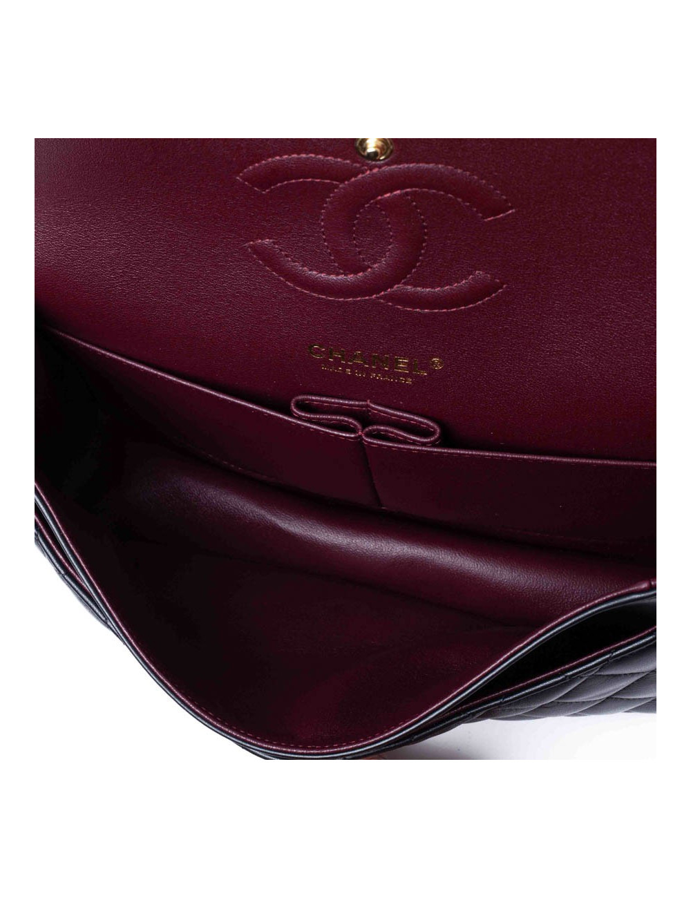 CHANEL sac classique agneau noir