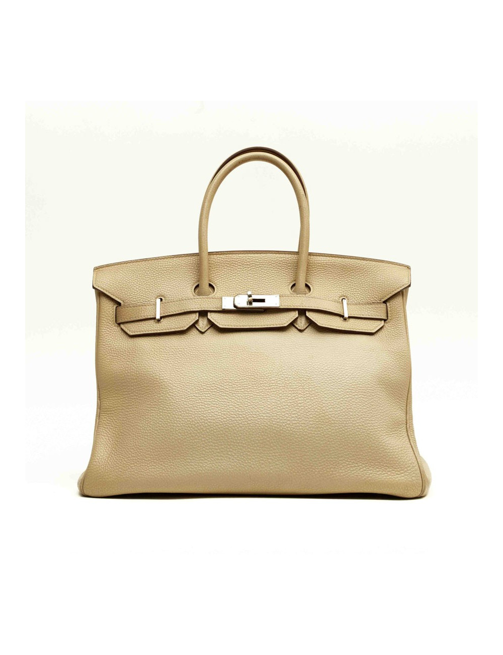 Birkin 35 HERMES cuir grainé ivoire