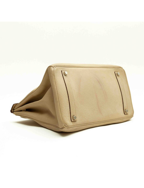 Birkin 35 HERMES cuir grainé ivoire