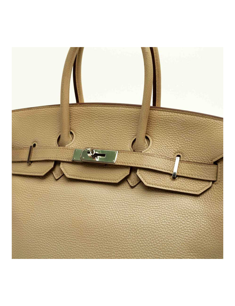 Birkin 35 HERMES cuir grainé ivoire