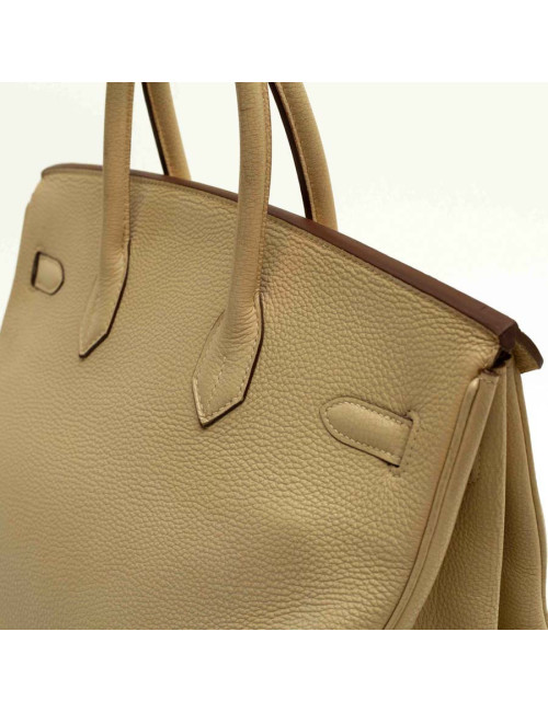 Birkin 35 HERMES cuir grainé ivoire