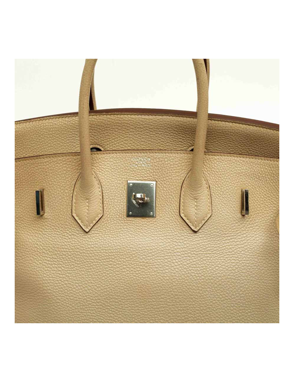Birkin 35 HERMES cuir grainé ivoire