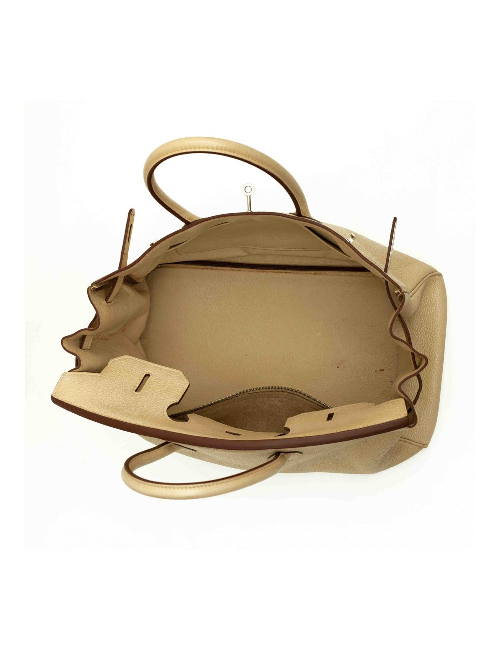 Birkin 35 HERMES cuir grainé ivoire