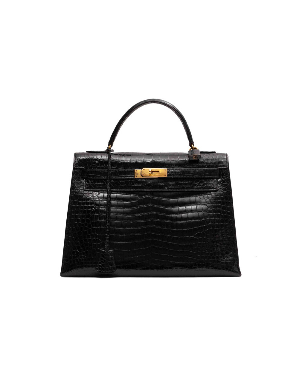 HERMES Kelly crocodile noir