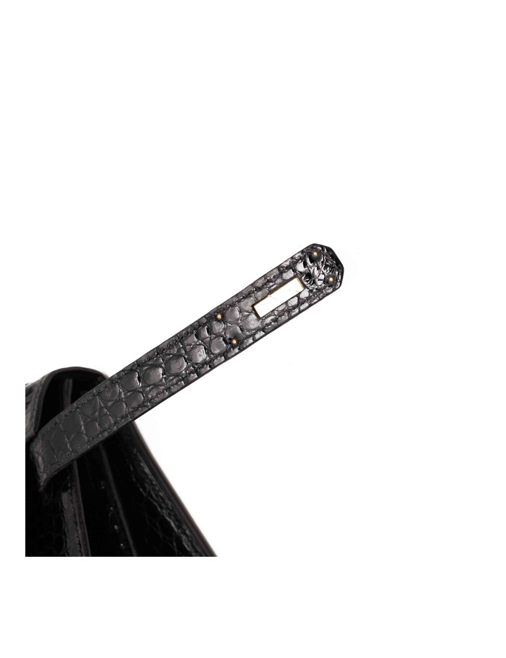 HERMES Kelly crocodile noir