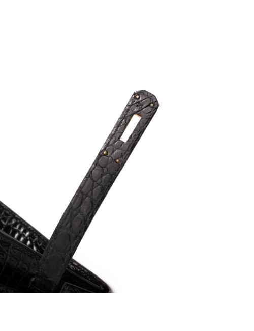 HERMES Kelly crocodile noir
