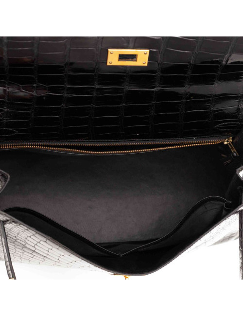 Sac Hermes 32 Croco noir