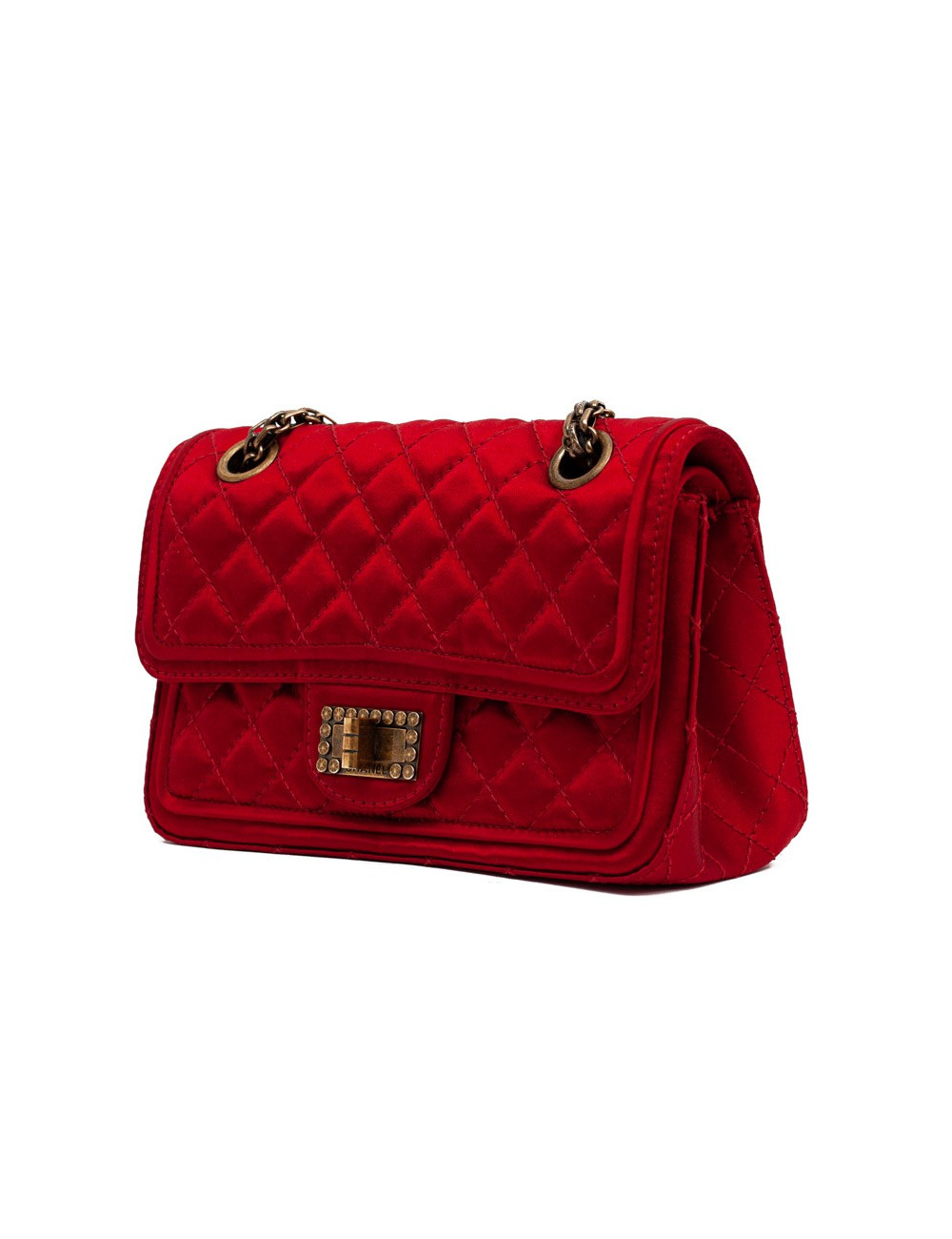 Mini sac Nina Ricci en soie façon croco gris