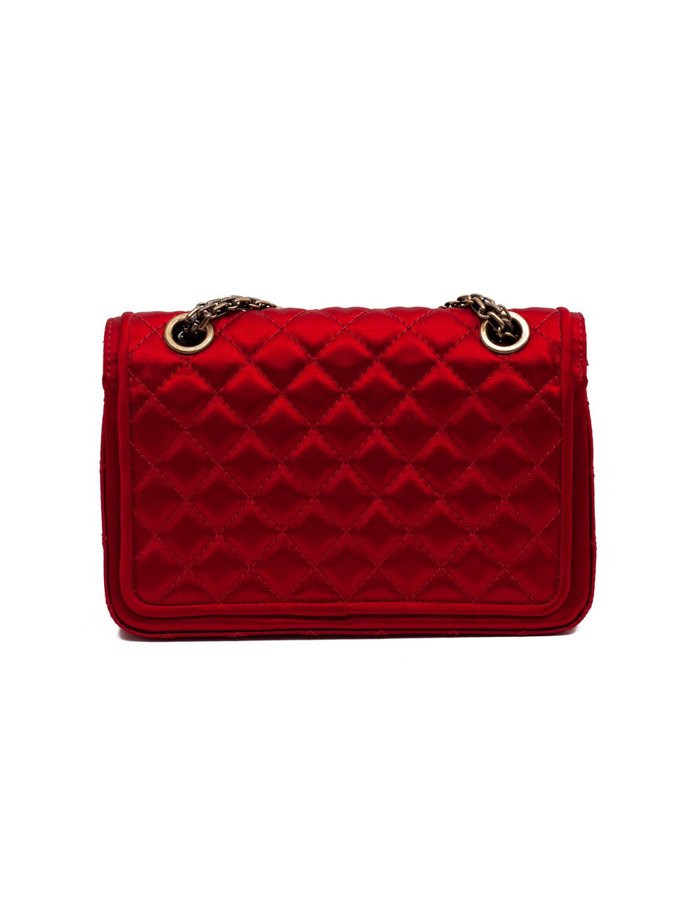 Sac CHANEL "Paris-Shanghai" satin duchesse rouge