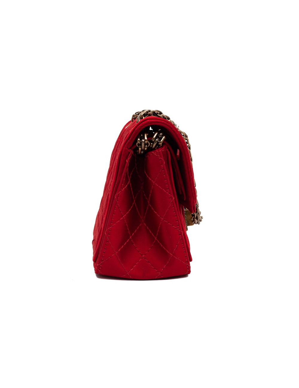 Sac CHANEL "Paris-Shanghai" satin duchesse rouge