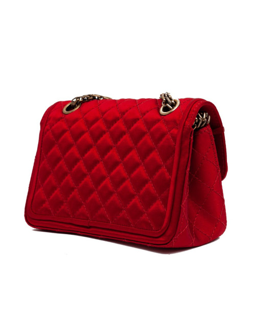 Sac CHANEL "Paris-Shanghai" satin duchesse rouge