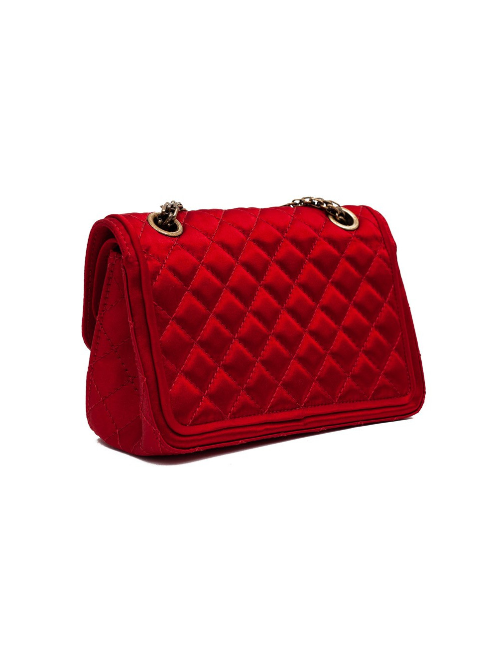 Mini sac Nina Ricci en soie façon croco gris