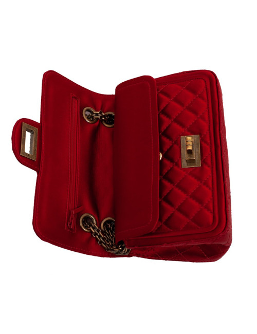 Sac CHANEL "Paris-Shanghai" satin duchesse rouge
