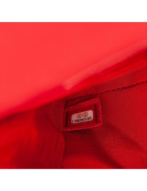 Sac CHANEL "Paris-Shanghai" satin duchesse rouge