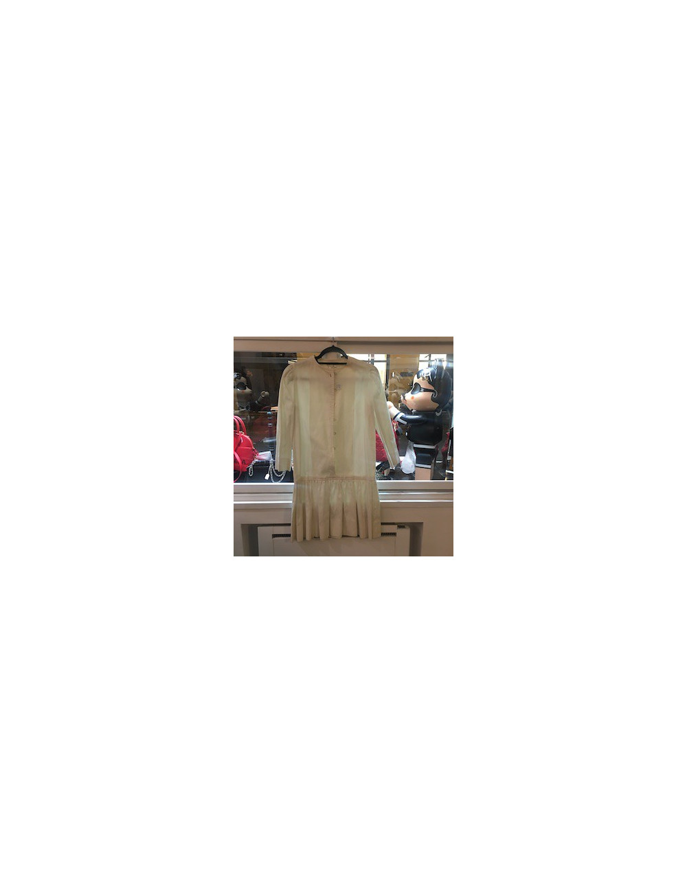 Robe LANVIN coton beige T 38