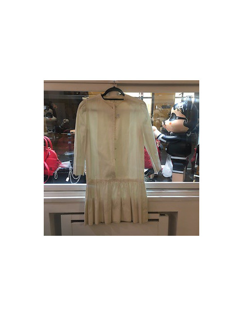 Robe LANVIN coton beige T 38