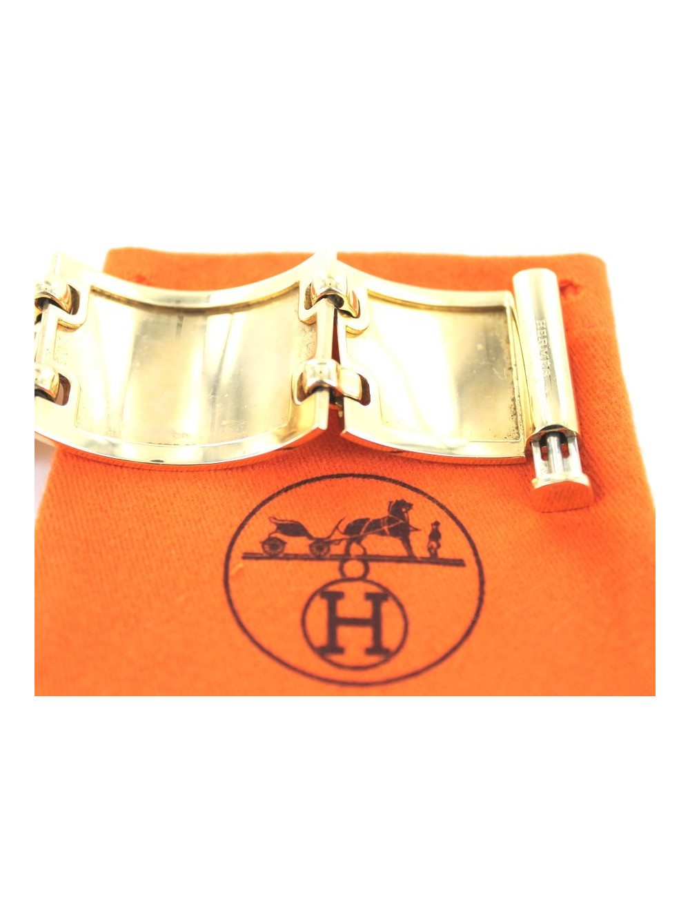 Manchette HERMES articulée en or massif 