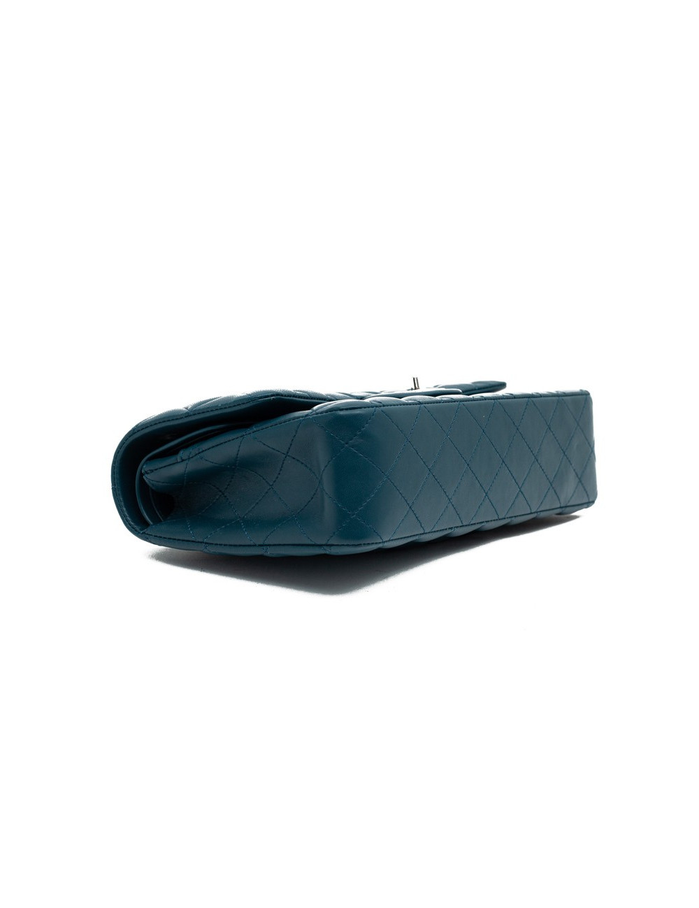 Sac CHANEL bleu canard Cuir d'agneau lisse