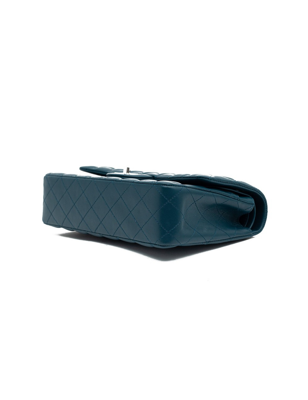 Sac CHANEL bleu canard Cuir d'agneau lisse