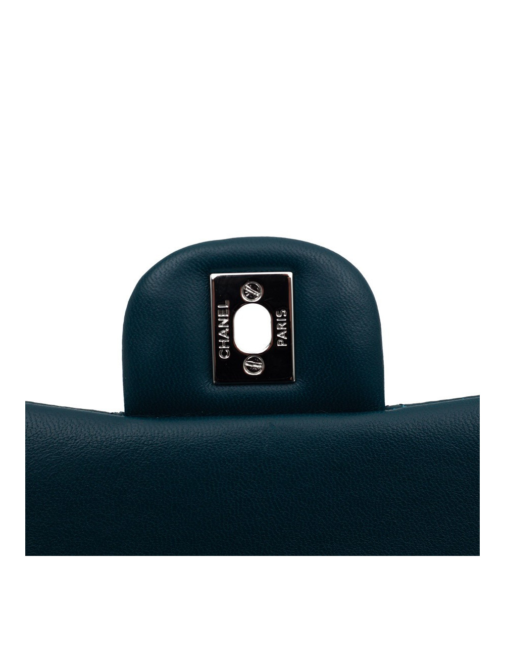 Sac CHANEL bleu canard Cuir d'agneau lisse